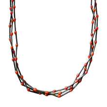 Load image into Gallery viewer, Sterling &amp; Coral Navajo Necklace