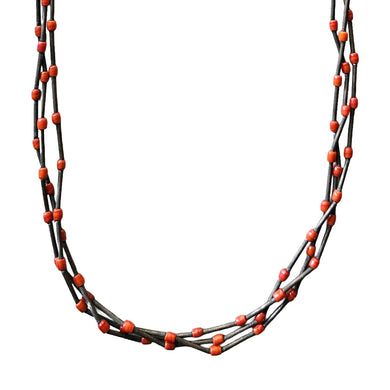 Sterling & Coral Navajo Necklace