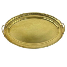 Load image into Gallery viewer, Braided Trim Brass Tray