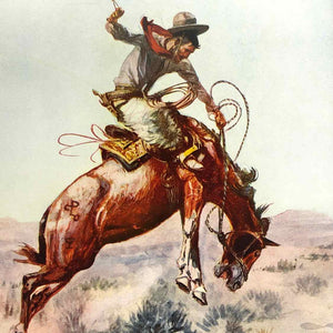 Western Cowboy Desert Print