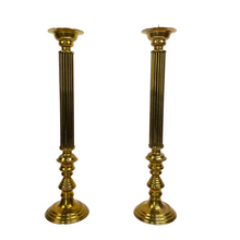 Load image into Gallery viewer, Large Brass Rod Candleholders
