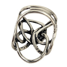Load image into Gallery viewer, Hammered Circles Sterling Ring