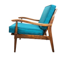 Load image into Gallery viewer, Mid-Century Teal Wooden Chair