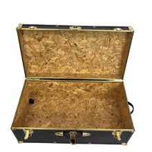 Load image into Gallery viewer, Black &amp; Gold Foot Locker Trunk