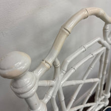 Load image into Gallery viewer, White Faux Bamboo Metal Chairs