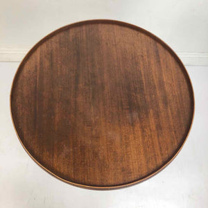 Round Mahogany End Table