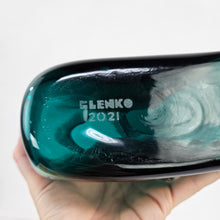 Load image into Gallery viewer, Teal Glass Water Bottle