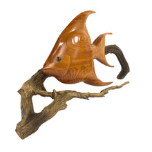 Load image into Gallery viewer, Carved Wooden Fish Sculpture