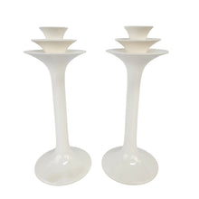 Load image into Gallery viewer, Modern White Ceramic Candleholders