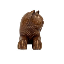 Load image into Gallery viewer, Thai Cat Teak Sculpture