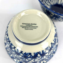 Load image into Gallery viewer, Indigo Batik Porcelain Bowls