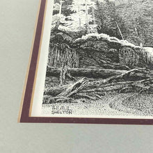 Load image into Gallery viewer, Mountain River Ink Drawing Print