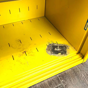 Yellow Metal Cabinet