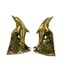 Load image into Gallery viewer, Brass Dolphin Bookends