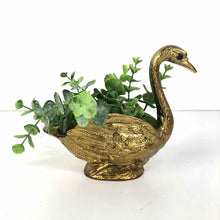 Load image into Gallery viewer, Gold Metal Swan Bowl