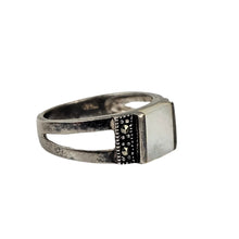 Load image into Gallery viewer, Mother of Pearl &amp; Marcasite Ring