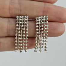 Load image into Gallery viewer, Sterling Silver Ball Chain Earrings