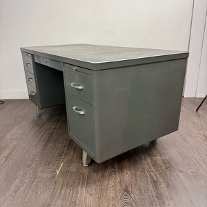 Gray Metal Tanker Desk