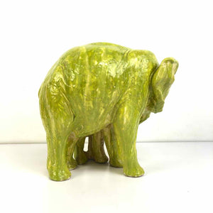 Green Plaster Elephants