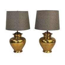 Load image into Gallery viewer, Hammered Brass Lamps