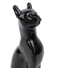 Load image into Gallery viewer, Black Crystal Cat Sculpture