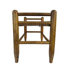 Load image into Gallery viewer, Woven Wooden Footstool
