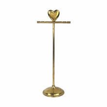Load image into Gallery viewer, Brass Heart Jewelry Stand