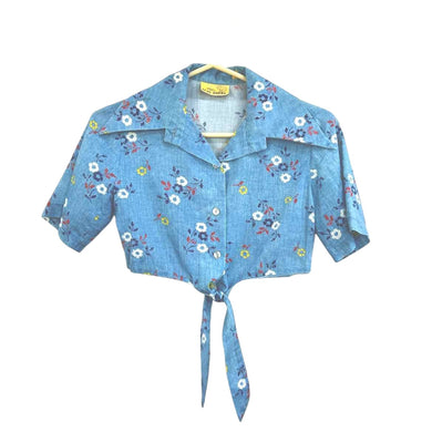 Floral 1970s Crop Top