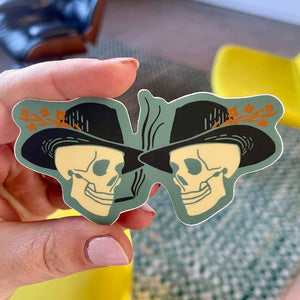 Dead Ringer Cowboy Skulls Sticker