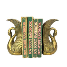Load image into Gallery viewer, Brass Swan Bookends