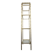 Load image into Gallery viewer, Gold Metal Rattan Shelf