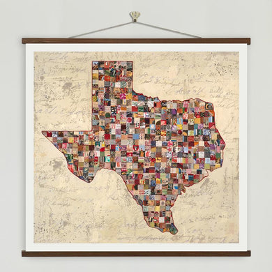 My Texas Map Signed Print
