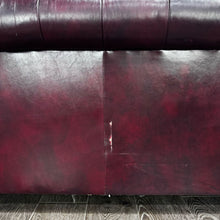 Load image into Gallery viewer, Burgundy Leather Chesterfield Sofa
