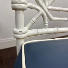 Load image into Gallery viewer, White Faux Bamboo Metal Chairs
