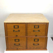 Load image into Gallery viewer, Tiger Oak &amp; Travertine Console