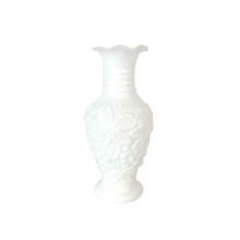 Load image into Gallery viewer, Ornate Milk Glass Vase