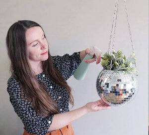 Disco Ball Hanging Planter