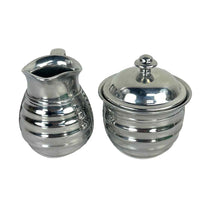 Load image into Gallery viewer, Pewter Creamer &amp; Sugar Bowl