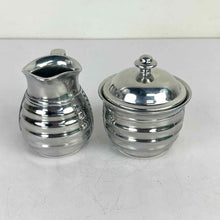Load image into Gallery viewer, Pewter Creamer &amp; Sugar Bowl