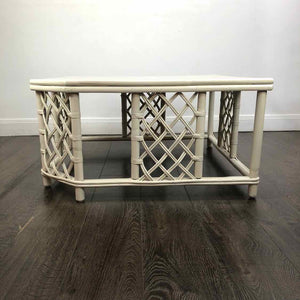 White Bamboo Coffee Table