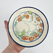 Load image into Gallery viewer, Rabbit &amp; Cherries Pottery Plate