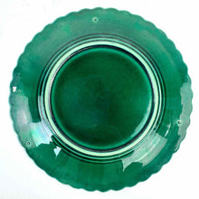 Load image into Gallery viewer, Green Majolica Basketweave Plate