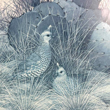 Load image into Gallery viewer, Gold Bamboo Framed Quail Print