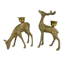 Load image into Gallery viewer, Brass Deer Candleholders