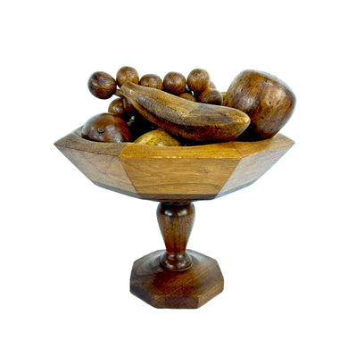 Carved Wooden Fruit Bowl
