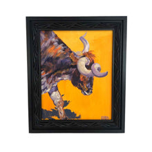 Load image into Gallery viewer, Corkscrew Longhorn Cattle Painting