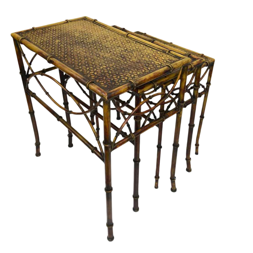 Embossed Metal Nesting Tables