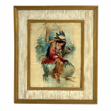 Load image into Gallery viewer, Native American Woman Painting