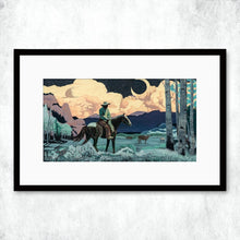 Load image into Gallery viewer, Midnight Roundup Cowboy Signed Print