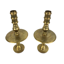 Load image into Gallery viewer, Engraved Brass Candleholders